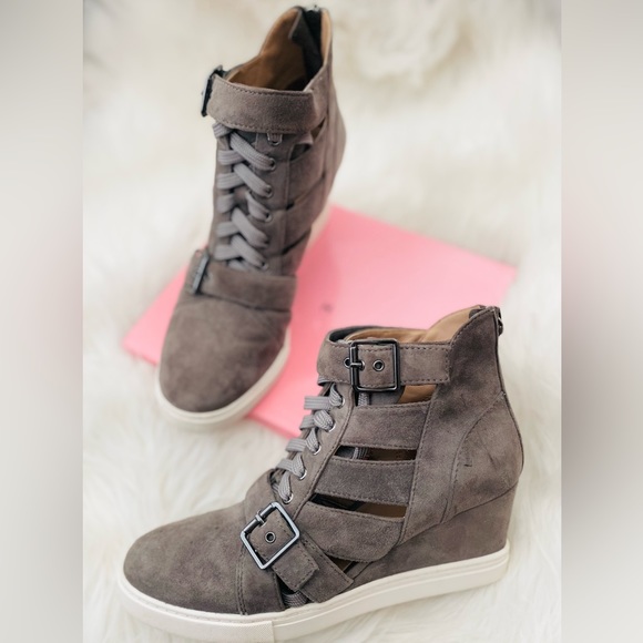 Linea Paolo Wedge Cutout Sneakers - Picture 2 of 7